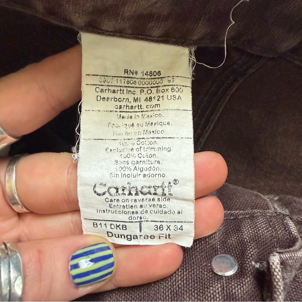 carhartt 2000s brown carpenter pants 35x31 - Picture 5 of 9